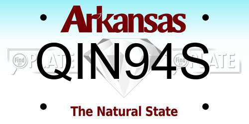 QIN94S Arkansas License Plate