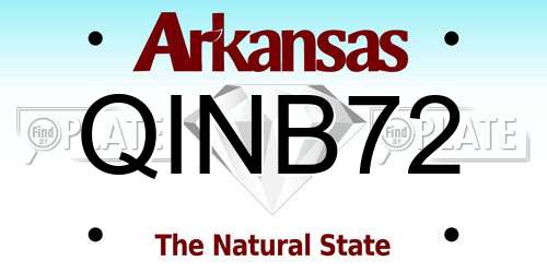 QINB72 Arkansas License Plate