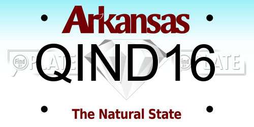 QIND16 Arkansas License Plate