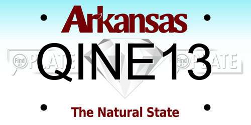 QINE13 Arkansas License Plate