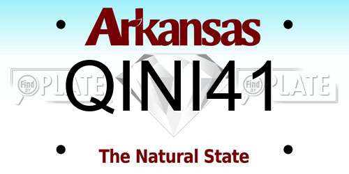 QINI41 Arkansas License Plate