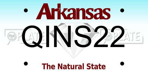 QINS22 Arkansas License Plate