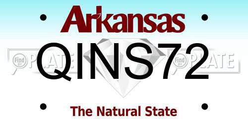 QINS72 Arkansas License Plate
