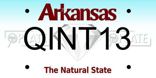 QINT13 Arkansas License Plate