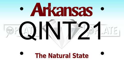 QINT21 Arkansas License Plate