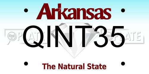 QINT35 Arkansas License Plate