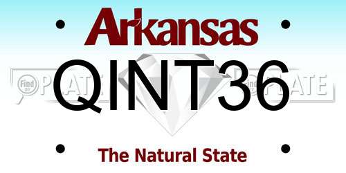 QINT36 Arkansas License Plate