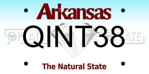 QINT38 Arkansas License Plate