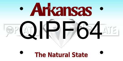 QIPF64 Arkansas License Plate