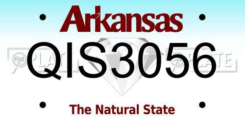 QIS3056 Arkansas License Plate