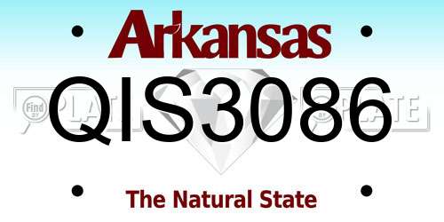 QIS3086 Arkansas License Plate