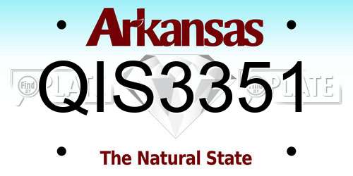 QIS3351 Arkansas License Plate