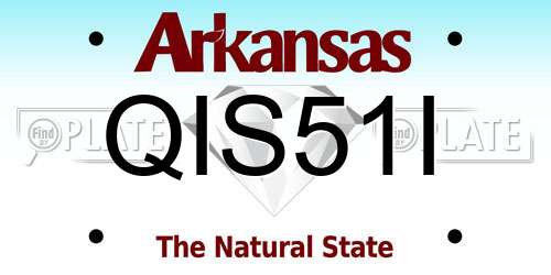 QIS51I Arkansas License Plate