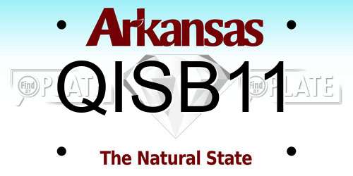 QISB11 Arkansas License Plate