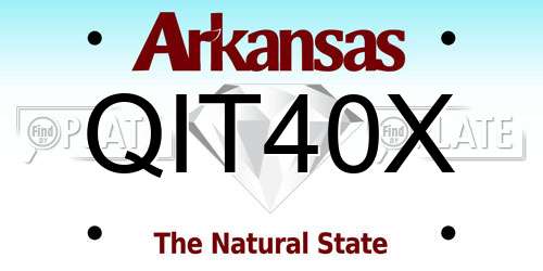 QIT40X Arkansas License Plate