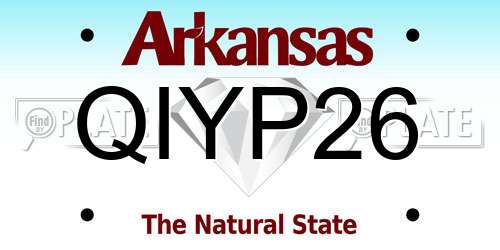 QIYP26 Arkansas License Plate