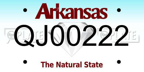QJ00222 Arkansas License Plate