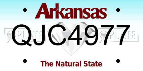 QJC4977 Arkansas License Plate