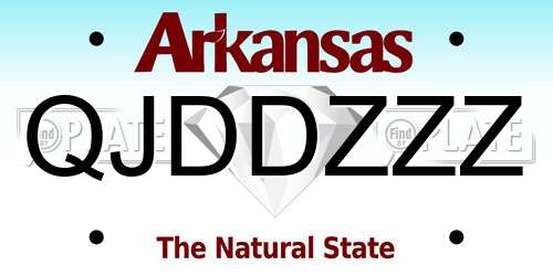QJDDZZZ Arkansas License Plate