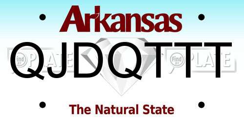 QJDQTTT Arkansas License Plate