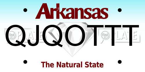 QJQOTTT Arkansas License Plate