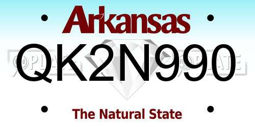 QK2N990 Arkansas License Plate