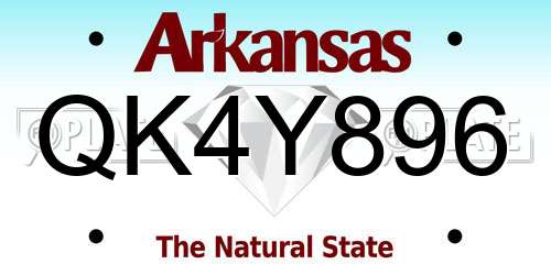 QK4Y896 Arkansas License Plate