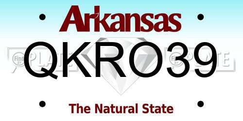 QKRO39 Arkansas License Plate