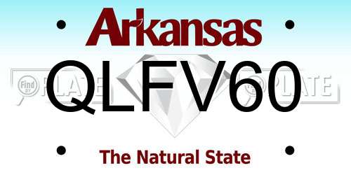 QLFV60 Arkansas License Plate