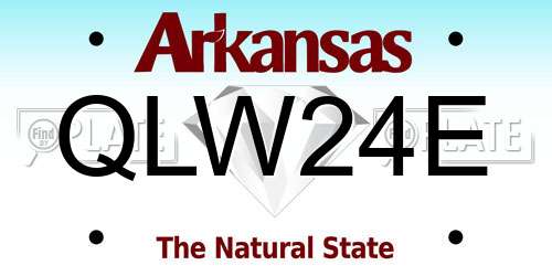 QLW24E Arkansas License Plate