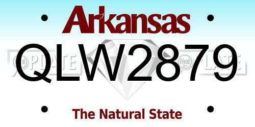 QLW2879 Arkansas License Plate