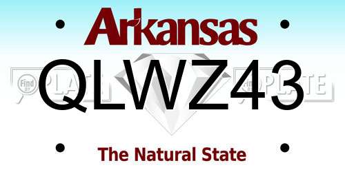 QLWZ43 Arkansas License Plate