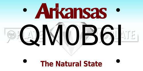 QM0B6I Arkansas License Plate