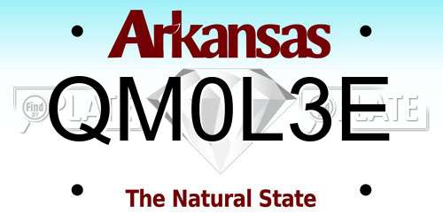 QM0L3E Arkansas License Plate