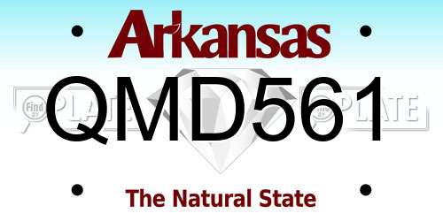 QMD561 Arkansas License Plate