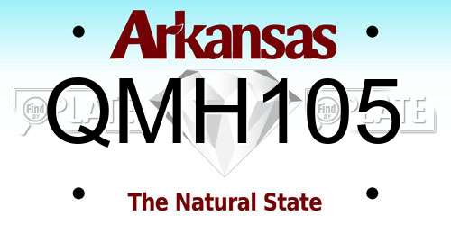QMH105 Arkansas License Plate