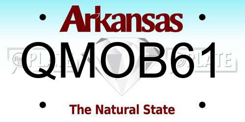 QMOB61 Arkansas License Plate