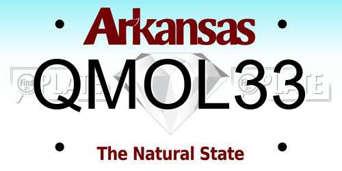 QMOL33 Arkansas License Plate