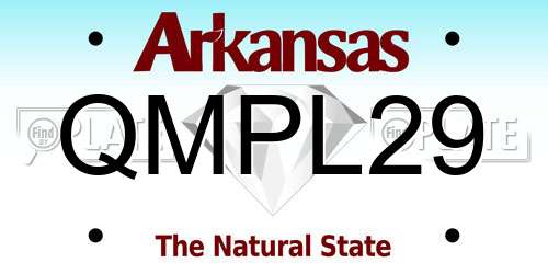 QMPL29 Arkansas License Plate