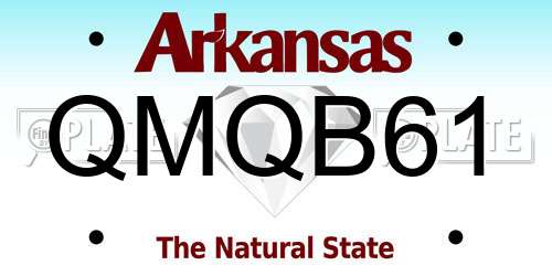 QMQB61 Arkansas License Plate