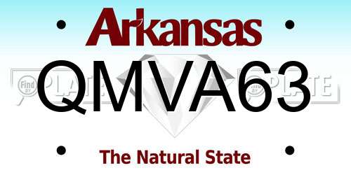 QMVA63 Arkansas License Plate