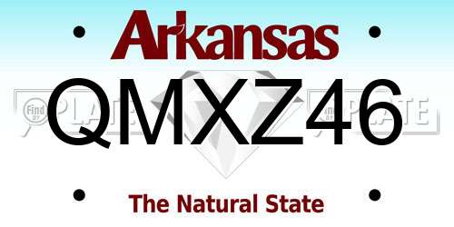 QMXZ46 Arkansas License Plate
