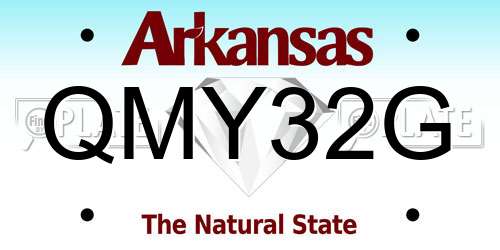 QMY32G Arkansas License Plate