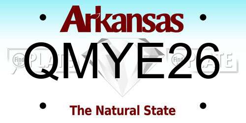 QMYE26 Arkansas License Plate
