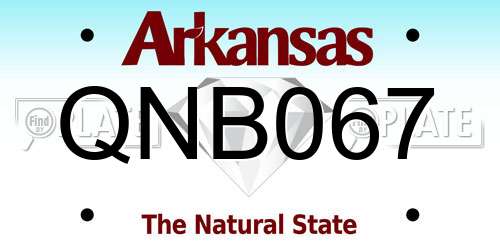 QNB067 Arkansas License Plate