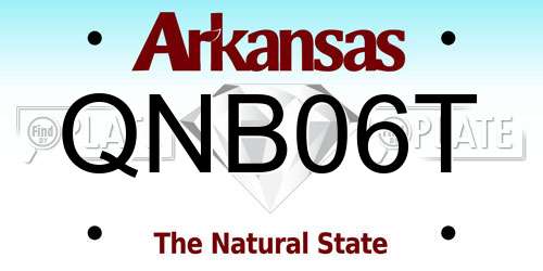 QNB06T Arkansas License Plate