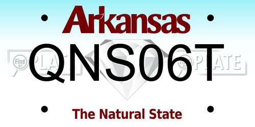 QNS06T Arkansas License Plate