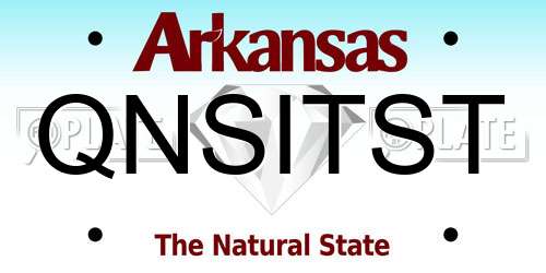 QNSITST Arkansas License Plate
