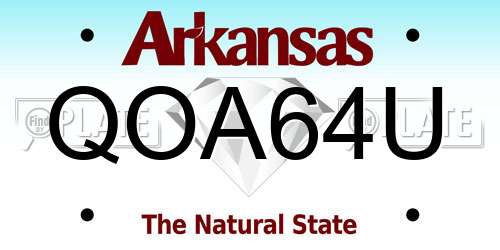 QOA64U Arkansas License Plate