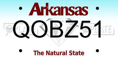 QOBZ51 Arkansas License Plate